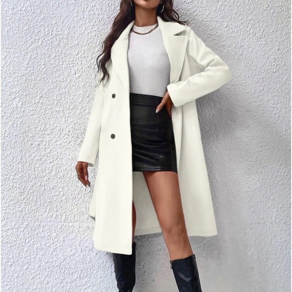 Classic Elegant Double Breasted Button LIGHTWEIGHT Jacket Coat - Picture 5 of 9